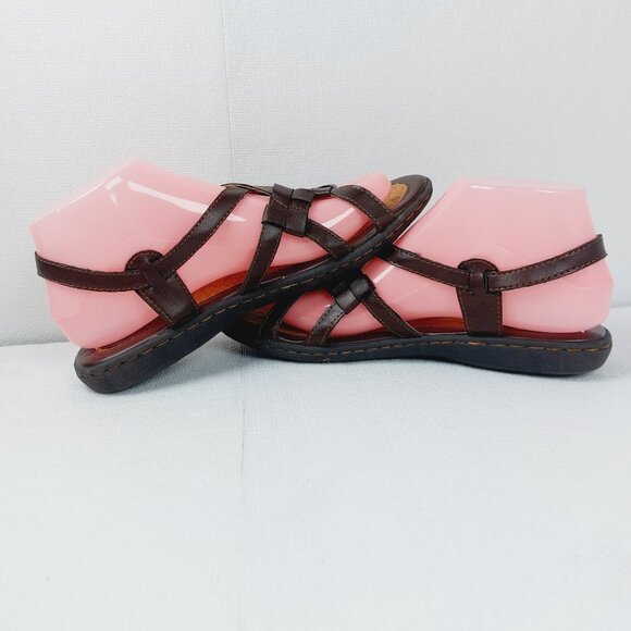 BOC Women's Brown Concept Kesia Leather Classic Gladiator Sandal Size 7M - Picture 2 of 15